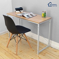 미니멀블룸 자취방가구 1인 테이블 컴퓨터책상 철제 DIY책상 철재가구 100cm, 블랙
