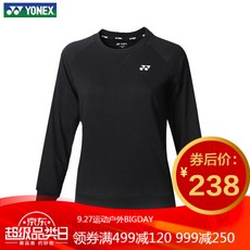 YONEX 유닉스 스포츠 배드민턴 의상 여성 롱 맨투맨 블랙 M(9580)