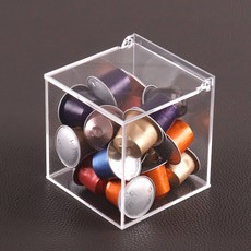 아코빅스 커피캡슐 정리함 26종 아크릴 큐브 실린더 상자, 08_슬림 17x10x17cm 네소기준70pcs