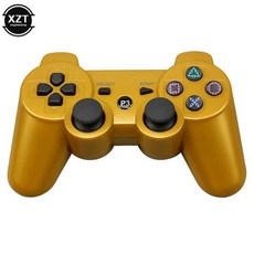 PS3 무선 블루투스 게임 패드 콘솔 조이스틱 리모컨 플레이스테이션 3 용, [06] Gold, 06 Gold, 1개