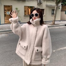 플리스자켓 탑텐후리스 뽀글이 키작녀 양털후리스 램스울 코트여추동모일체숏