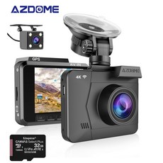 AZDOME M06 4K 차량 전후방 FHD 블랙박스 16GB, 전면 카메라
