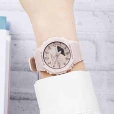 카시오 지샥 핑크베이지 여성 지얄오크 미니 다운사이징 카본코어 우레탄 캐쥬얼시계