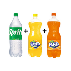 스프라이트 1개+환타 파인애플향1개+환타 오렌지향 1개, 1세트, 1.5L