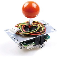 PC 킹오파 스트리트파이터 스틱 SANWA JLF-TP-8YT 조이스틱 블랙 오리지널 - 아케이드 잼마 게임 4 & 8 Way 조정 가능 Catz Mad SF4 토너먼트 조이, Orange, 1개, Orange