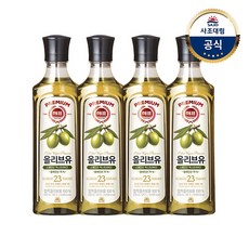 해표 압착 올리브유, 500ml, 4개