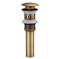 1 5 8 Bathroom Faucet Vessel Vanity Sink Pop up Drain Stopper with Overflow Antique Brass, 본상품