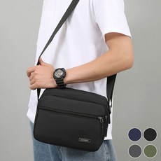 남자 크로스백 보조 가방 캐주얼 방수 깔끔 MP77, ONE, 블랙