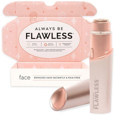 Finishing Touch Flawless 여성용 페이셜 헤어 리무버 LED 라이트가 로즈 골드 전기 페이스 면도기, 1개입