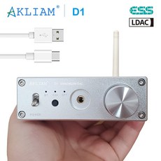 AkLIAM LDAC 하이파이 사운드 디코더 로드 레인 오디오 D1 ES9038Q2M DAC QCC5125 블루투스 보드 APTX-HD, 02 Silver - akliamd1