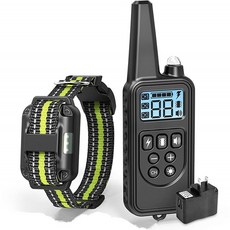 장애물 기구 훈련장비 Pets Dog Training Collar Waterproof Electronic For Small Medium and Large Dogs With 3 Mo, [02] Green, 1개