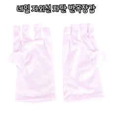 힘찬쇼핑_ 자외선 UV 램프 사용시 손등 자외전 차단 해주는 네일 자외선 차단 반목장갑 / 반목장갑 uv차단장갑 네일장갑 네일램프장갑 네일아트장갑, 1세트