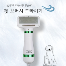 펫드컴퍼니 반려동물 드라이기 강아지 고양이 드라이브러시 풍량조절, 1개
