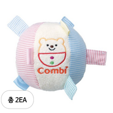콤비 바스락 아기공 촉감놀이 장난감, 혼합 색상, 2개