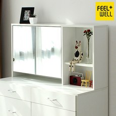 [필웰] 착불 F3225 테미스 화장대 거울상부수납장1200 DVX, 색상:화이트