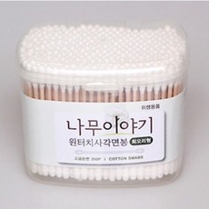 나무이야기원터치사각면봉회오리형350개입