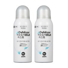 잡스 아웃도어미스트100ml 모기기피제 진드기기피제, 100ml, 2개