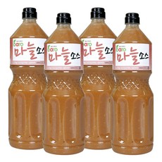 바로소스 마늘소스 2.2kg 삼겹살 숙성 갈릭 알싸한 치킨 양념 족발 보쌈 튀김, 4개