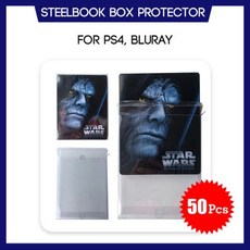 블루레이수납장 블루레이 소형수납장 Steelbook-블루레이 PS4 G2 슬리브 박스 프로텍터 맞춤형 제작 투명, 05 50 Pcs - 블루레이장