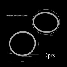 2pcs 8.3cm 고무 O자형 교체 개스킷 믹서 쥬서용 씰링 링 부품, 한개옵션0