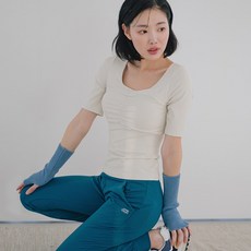 제인코트/티막 [NC백화점 송파] 셔링인컵 반팔 브라티셔츠