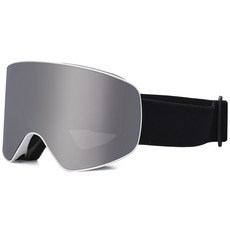 Oceansunfish 다기능 남녀공용 고글 #037, 화이트 프레임 + 실버 렌즈