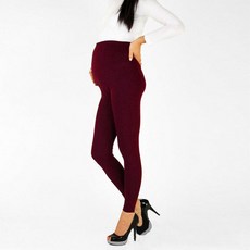 임산부 레깅스 따뜻한 출산 의류 신축성 슬림 스키니 임신 바지 소프트, [04] XL, [03] Wine Red
