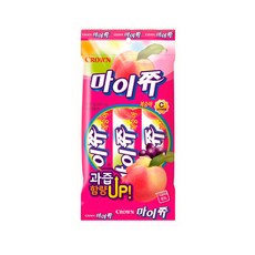 크라운 마이쮸 3번들 복숭아 132g, 6개