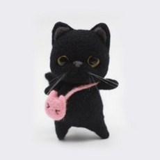 블루선 DIY 양모펠트 취미 생활 검은고양이