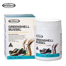 호주 마더네스트 초록입홍합 글루코사민 상어연골 1500mg 100정 그린머슬 초록홍합 / Mothernest Greenshell Mussel 1500mg 100Capsules, 1개