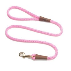 Mendota Pet Snap Leash - British-Style Braided Dog Mendota 애완동물 스냅 가죽끈 - 영국식 땋은 개 리드 미국산 - 핑크 3/8인, 1개