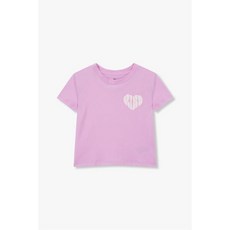 (백화점 상품) [갭 Kids] [키즈 여아 6-14세] 프린티드 코튼 티셔츠_핑크 5214126612 3861488, 핑크, M