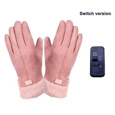 남성용 충전식 온열 장갑 USB 핸드 워머 전기 난방 겨울 사이클링 열 터치 스크린 자전거 방풍, [02] Pink