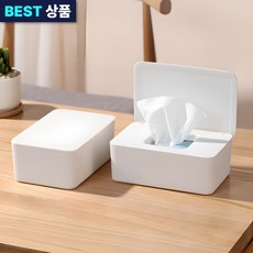 [수분보존] 모아르 티슈온 다용도 물티슈 케이스 화이트 소형 대형, 1개, 화이트 [대형]