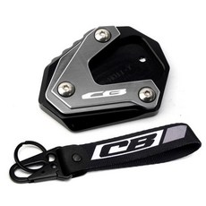 오토바이 사이드 브라켓 스탠드 확장 킥스탠드 패드 혼다 CB500X CB650R 500F CB125R CB300R 400X CBR650R 650F CBR500R 키체인, 9) Grey-CB