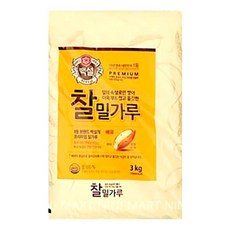 식당 찰밀가루 백설 3kg x6개 밀가루 업소용 전문, 1