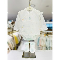 에뜨와e (A)비노배내바디수트양말2종세트 07R017951A 에뜨와 임신 뱀띠출산 신생아옷 선물하기좋은