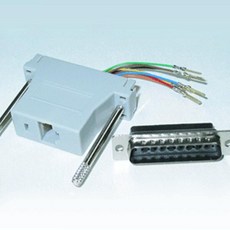 CUL602032조합 커넥터 (RJ45 F/DB25 M) - 콘솔 단자 연결, 단일색상