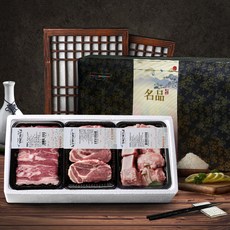 [행복한목장] 무항생제 특선 한돈 세트삼겹살500g 목살500g 갈비500g, 1개