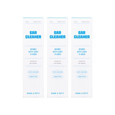 본아페티 강아지 고양이 귀 세정 귀지 청소제 이어클리너, 3개, 120ml
