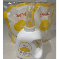 [본사상품]토루토루 아기액상세제 리필형세제 2 600ml+리필형 빈용기1개 토루토루세탁세제 신생아세탁세제 신생아액상세제 인기있는아기세탁세제 추천아기액상세탁세제