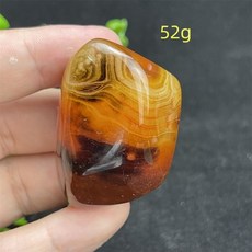 어항 꾸미기 수족관 장식 피규어 레이아웃 천연 부드러운 실크 마노 광택 크리스탈 팜 손으로 정원 선물용 요술 제물 보석 저장소, 52g_2, 1개