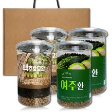 [헬로우그린 건강환 세트] 리투아니아산 맥주효모환 330gX2개+국내산 햇 여주환 340gX2개(통) 명절선물세트, 2개