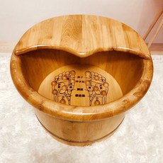 습식족욕기 족욕통 가정용 편백나무 원목 업소용 펜션용, 30개의둥근모서리발바닥경혈+커버