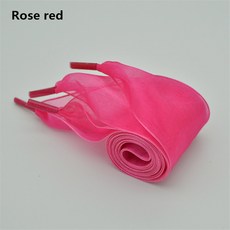 신발끈 넓은 투명 쉬폰 원사 신발끈 플랫 실크 빅 보우 와이드 레이스 트렌드 화이트 캐주얼 신발 쉽 4cm
