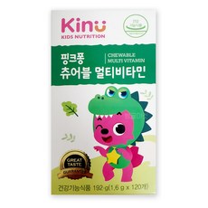 GNC 키즈 핑크퐁 츄어블 멀티비타민 120개입 키누 kinu