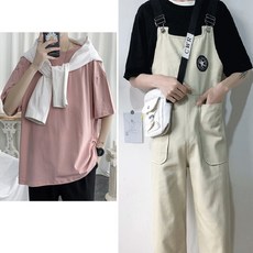 남자멜빵바지코디