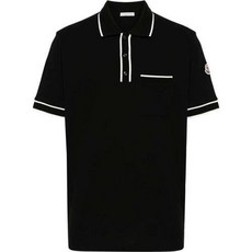 (당일) 24SS 몽클레어 로고 패치 블랙 폴로 반팔 티셔츠 8A00004 89A16 999