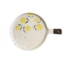 Utopia 도자기그릇 피자 불판, 레몬, 21*29.5cm, 1개