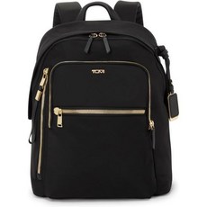 TUMI Voyageur Halsey 백팩 - 여행용 남성용 및 여성용 일상용 노트북 블랙 골드, One Size, Black/Gold, 블랙/골드